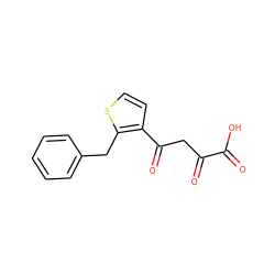 O=C(O)C(=O)CC(=O)c1ccsc1Cc1ccccc1 ZINC000005974604