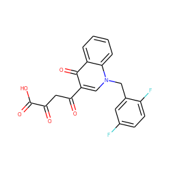 O=C(O)C(=O)CC(=O)c1cn(Cc2cc(F)ccc2F)c2ccccc2c1=O ZINC000473171805