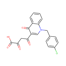 O=C(O)C(=O)CC(=O)c1cn(Cc2ccc(Cl)cc2)c2ccccc2c1=O ZINC000473168000