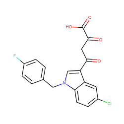 O=C(O)C(=O)CC(=O)c1cn(Cc2ccc(F)cc2)c2ccc(Cl)cc12 ZINC000101063300