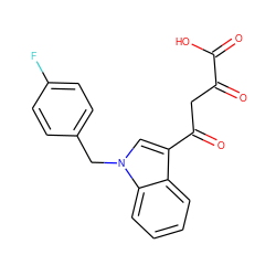 O=C(O)C(=O)CC(=O)c1cn(Cc2ccc(F)cc2)c2ccccc12 ZINC000101031257