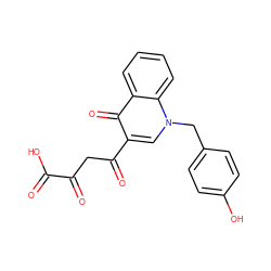 O=C(O)C(=O)CC(=O)c1cn(Cc2ccc(O)cc2)c2ccccc2c1=O ZINC000473169978