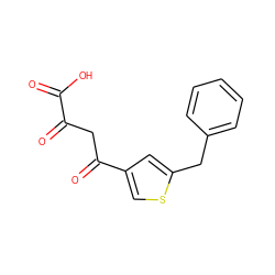 O=C(O)C(=O)CC(=O)c1csc(Cc2ccccc2)c1 ZINC000027551660