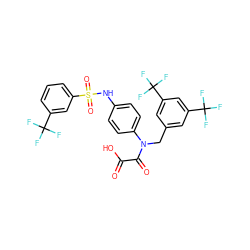 O=C(O)C(=O)N(Cc1cc(C(F)(F)F)cc(C(F)(F)F)c1)c1ccc(NS(=O)(=O)c2cccc(C(F)(F)F)c2)cc1 ZINC000042876950