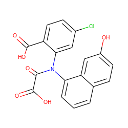 O=C(O)C(=O)N(c1cc(Cl)ccc1C(=O)O)c1cccc2ccc(O)cc12 ZINC000043079513