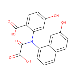 O=C(O)C(=O)N(c1cc(O)ccc1C(=O)O)c1cccc2ccc(O)cc12 ZINC000043019097