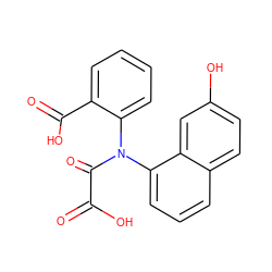 O=C(O)C(=O)N(c1ccccc1C(=O)O)c1cccc2ccc(O)cc12 ZINC000002047504