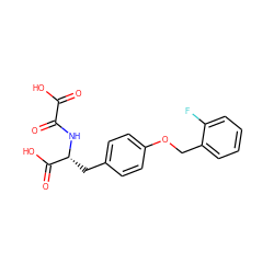 O=C(O)C(=O)N[C@H](Cc1ccc(OCc2ccccc2F)cc1)C(=O)O ZINC000045338286