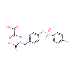 O=C(O)C(=O)N[C@H](Cc1ccc(OS(=O)(=O)c2ccc(F)cc2)cc1)C(=O)O ZINC000045374029