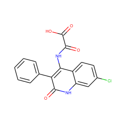 O=C(O)C(=O)Nc1c(-c2ccccc2)c(=O)[nH]c2cc(Cl)ccc12 ZINC000013761235