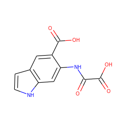 O=C(O)C(=O)Nc1cc2[nH]ccc2cc1C(=O)O ZINC000002047295