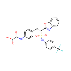 O=C(O)C(=O)Nc1ccc(C[C@H](c2nc3ccccc3o2)S(=O)(=O)Nc2ccc(C(F)(F)F)cc2)cc1 ZINC000096258537