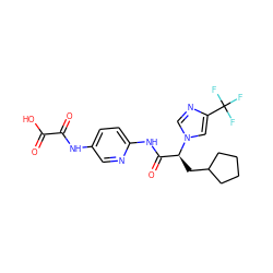 O=C(O)C(=O)Nc1ccc(NC(=O)[C@H](CC2CCCC2)n2cnc(C(F)(F)F)c2)nc1 ZINC000095554745