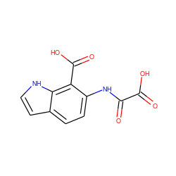 O=C(O)C(=O)Nc1ccc2cc[nH]c2c1C(=O)O ZINC000013491451