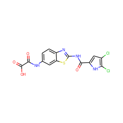 O=C(O)C(=O)Nc1ccc2nc(NC(=O)c3cc(Cl)c(Cl)[nH]3)sc2c1 ZINC001772571468