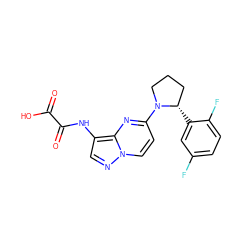 O=C(O)C(=O)Nc1cnn2ccc(N3CCC[C@@H]3c3cc(F)ccc3F)nc12 ZINC000118408994