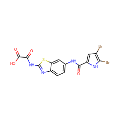 O=C(O)C(=O)Nc1nc2ccc(NC(=O)c3cc(Br)c(Br)[nH]3)cc2s1 ZINC001772611113