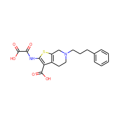 O=C(O)C(=O)Nc1sc2c(c1C(=O)O)CCN(CCCc1ccccc1)C2 ZINC000013491492