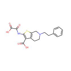 O=C(O)C(=O)Nc1sc2c(c1C(=O)O)CCN(CCc1ccccc1)C2 ZINC000013491484