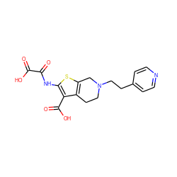 O=C(O)C(=O)Nc1sc2c(c1C(=O)O)CCN(CCc1ccncc1)C2 ZINC000013491491