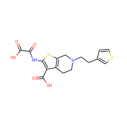 O=C(O)C(=O)Nc1sc2c(c1C(=O)O)CCN(CCc1ccsc1)C2 ZINC000013491489