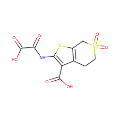 O=C(O)C(=O)Nc1sc2c(c1C(=O)O)CCS(=O)(=O)C2 ZINC000013491471