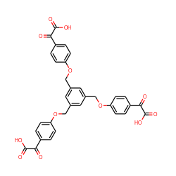 O=C(O)C(=O)c1ccc(OCc2cc(COc3ccc(C(=O)C(=O)O)cc3)cc(COc3ccc(C(=O)C(=O)O)cc3)c2)cc1 ZINC000027315499