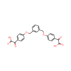 O=C(O)C(=O)c1ccc(OCc2cccc(COc3ccc(C(=O)C(=O)O)cc3)c2)cc1 ZINC000013490978