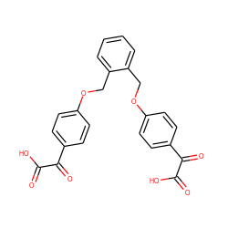 O=C(O)C(=O)c1ccc(OCc2ccccc2COc2ccc(C(=O)C(=O)O)cc2)cc1 ZINC000013490977