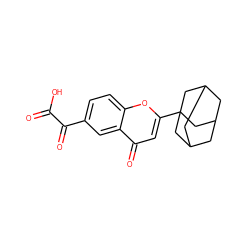 O=C(O)C(=O)c1ccc2oc(C34CC5CC(CC(C5)C3)C4)cc(=O)c2c1 ZINC000013581692