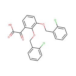 O=C(O)C(=O)c1cccc(OCc2ccccc2Cl)c1OCc1ccccc1Cl ZINC000036310699