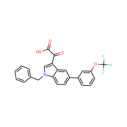 O=C(O)C(=O)c1cn(Cc2ccccc2)c2ccc(-c3cccc(OC(F)(F)F)c3)cc12 ZINC000013580626