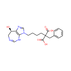 O=C(O)C(CCCCn1cnc2c1NC=NC[C@H]2O)(Cc1ccccc1)C(=O)O ZINC000013807748