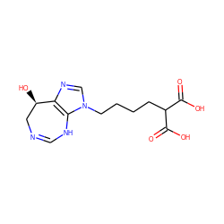 O=C(O)C(CCCCn1cnc2c1NC=NC[C@H]2O)C(=O)O ZINC000013807740