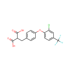 O=C(O)C(Cc1ccc(Oc2ccc(C(F)(F)F)cc2Cl)cc1)C(=O)O ZINC000071332569