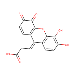 O=C(O)C/C=C1\C2=C(Oc3c1ccc(O)c3O)C(=O)C(=O)C=C2 ZINC000029051635