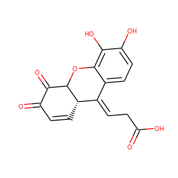 O=C(O)C/C=C1\c2ccc(O)c(O)c2OC2C(=O)C(=O)C=C[C@@H]12 ZINC000167177335