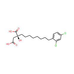 O=C(O)C[C@@](O)(CCCCCCCCc1ccc(Cl)cc1Cl)C(=O)O ZINC000013758156