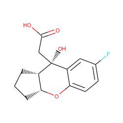 O=C(O)C[C@@]1(O)c2cc(F)ccc2O[C@@H]2CCC[C@@H]21 ZINC000013456247