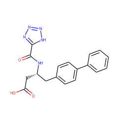 O=C(O)C[C@@H](Cc1ccc(-c2ccccc2)cc1)NC(=O)c1nnn[nH]1 ZINC000166306544