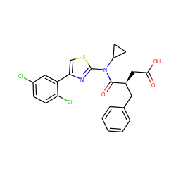 O=C(O)C[C@@H](Cc1ccccc1)C(=O)N(c1nc(-c2cc(Cl)ccc2Cl)cs1)C1CC1 ZINC000117511241