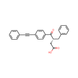 O=C(O)C[C@@H](Cc1ccccc1)C(=O)c1ccc(C#Cc2ccccc2)cc1 ZINC000013679392