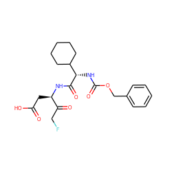 O=C(O)C[C@@H](NC(=O)[C@@H](NC(=O)OCc1ccccc1)C1CCCCC1)C(=O)CF ZINC000028262658