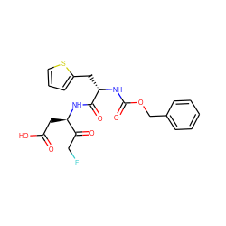 O=C(O)C[C@@H](NC(=O)[C@H](Cc1cccs1)NC(=O)OCc1ccccc1)C(=O)CF ZINC000028262647