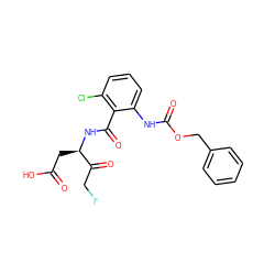 O=C(O)C[C@@H](NC(=O)c1c(Cl)cccc1NC(=O)OCc1ccccc1)C(=O)CF ZINC000028825309