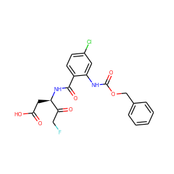 O=C(O)C[C@@H](NC(=O)c1ccc(Cl)cc1NC(=O)OCc1ccccc1)C(=O)CF ZINC000028825314