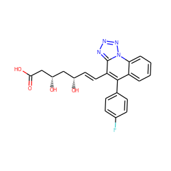 O=C(O)C[C@@H](O)C[C@@H](O)/C=C/c1c(-c2ccc(F)cc2)c2ccccc2n2nnnc12 ZINC000025985506