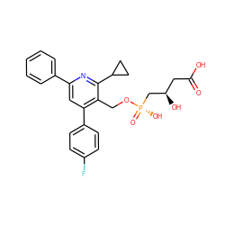 O=C(O)C[C@@H](O)C[P@](=O)(O)OCc1c(-c2ccc(F)cc2)cc(-c2ccccc2)nc1C1CC1 ZINC000026716509