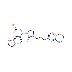 O=C(O)C[C@@H](c1ccc2c(c1)OCC2)N1CCN(CCCc2ccc3c(n2)NCCC3)C1=O ZINC000001490253