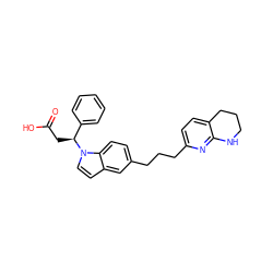 O=C(O)C[C@@H](c1ccccc1)n1ccc2cc(CCCc3ccc4c(n3)NCCC4)ccc21 ZINC000028707388